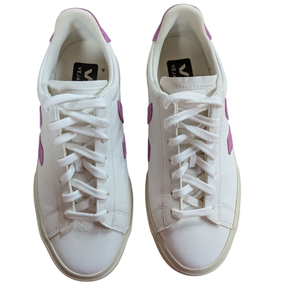 Veja Campo Leather White Mulberry Sneakers Size 39 - Picture 2 of 15